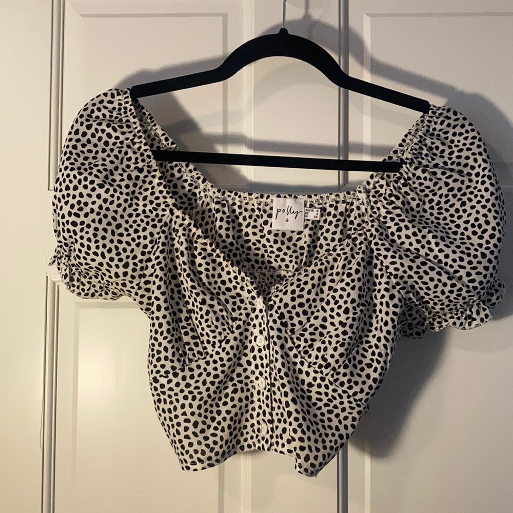 Polly Spotted Crop Top